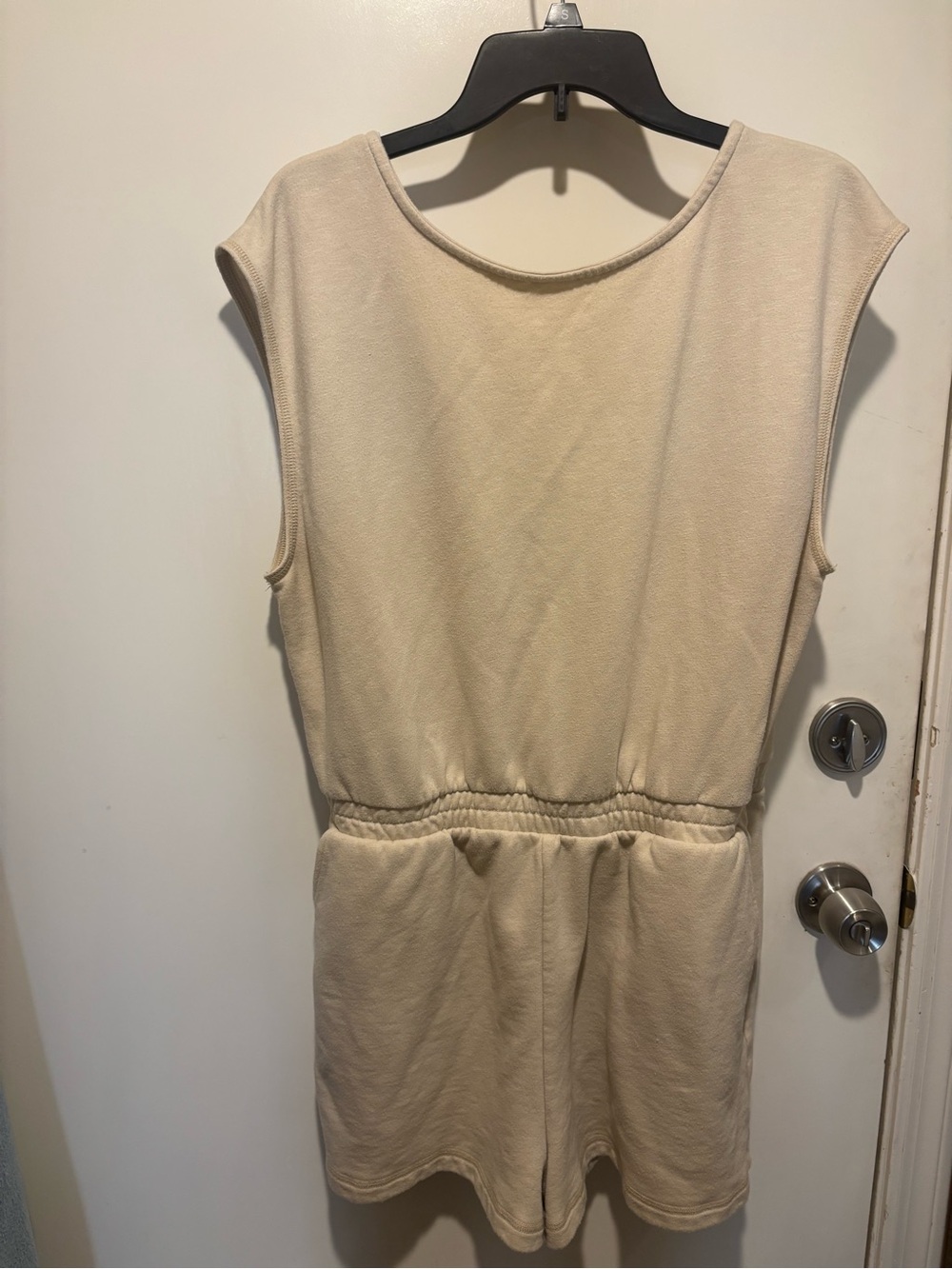 American Eagle Outfitters Cream Terry Romper